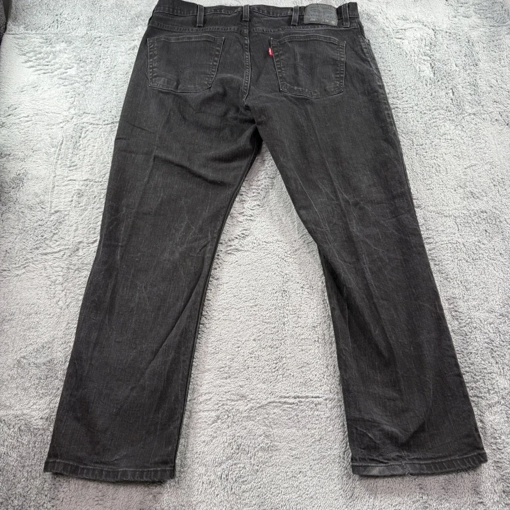 Levis 559 Relaxed Straight Jeans Mens 38x30 Faded Black Denim Pants 00559-0239